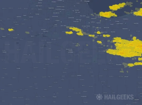 Hail map for Kankakee, IL