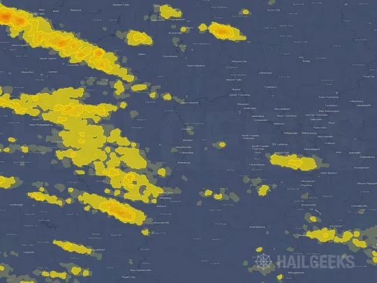 Hail map for Weirton, WV
