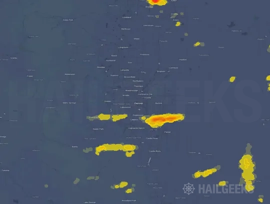Hail map for Denver, CO