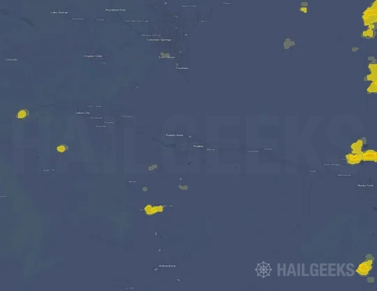 Hail map for Pueblo, CO
