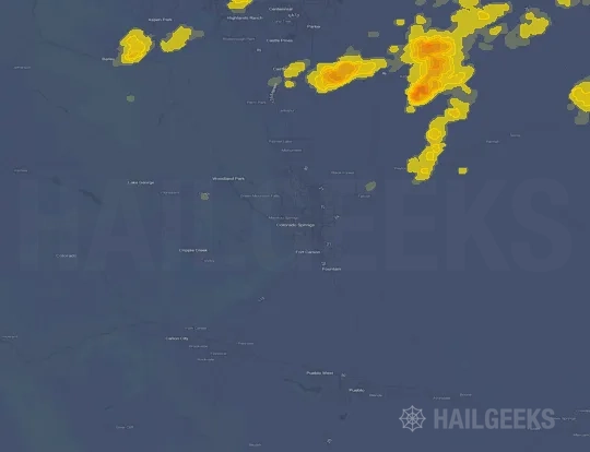 Hail map for Colorado Springs, CO