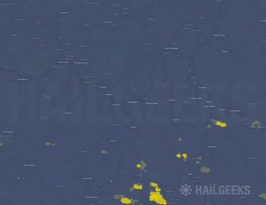 Hail map for Huntington, WV