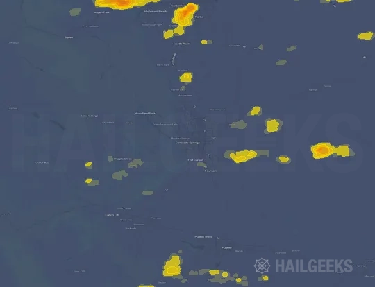 Hail map for Colorado Springs, CO