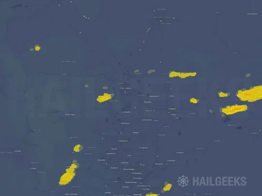 Hail map for Fort Collins, CO