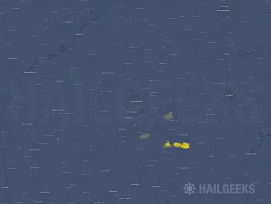 Hail map for Springfield, IL