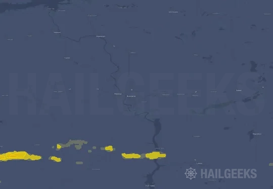 Hail map for Bismarck, ND