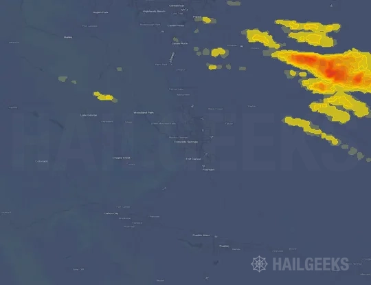 Hail map for Colorado Springs, CO
