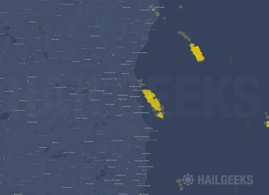 Hail map for Milwaukee, WI