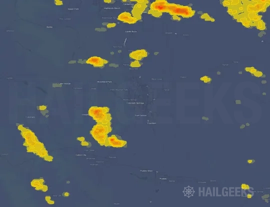 Hail map for Colorado Springs, CO