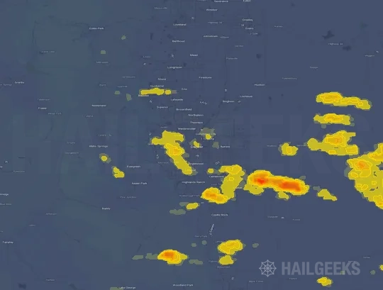 Hail map for Denver, CO