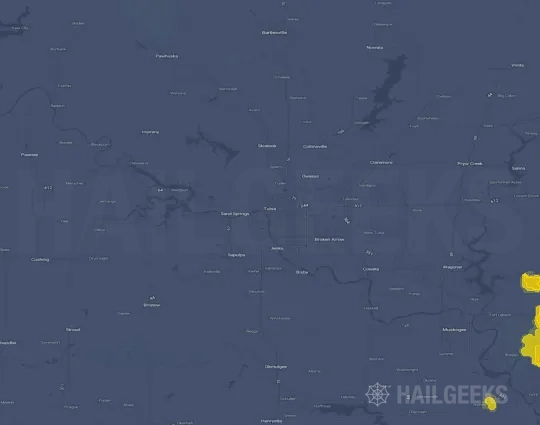 Hail map for Tulsa, OK