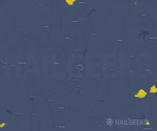Hail map for Abilene, TX