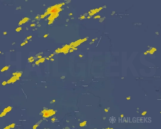 Hail map for Flagstaff, AZ