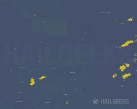Hail map for Flagstaff, AZ on Aug 30, 2026