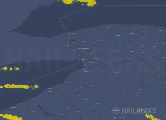 Hail map for Buffalo, NY on Sep 1, 2026