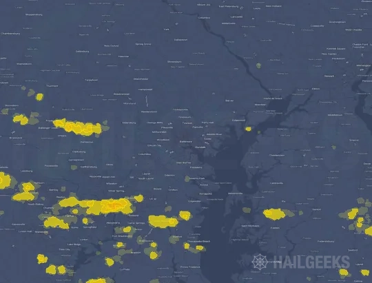 Hail map for Baltimore, MD
