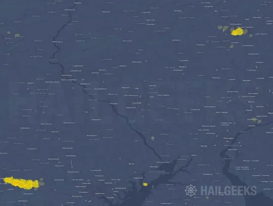 Hail map for Lancaster, PA