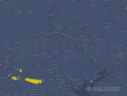 Hail map for York, PA