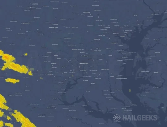 Hail map for Washington, DC