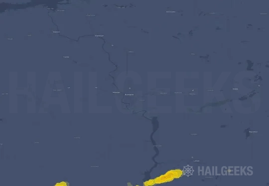 Hail map for Bismarck, ND