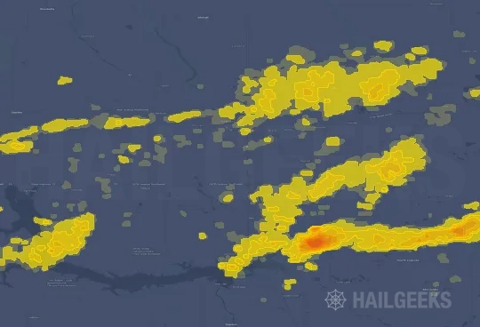 Hail map for Minot, ND