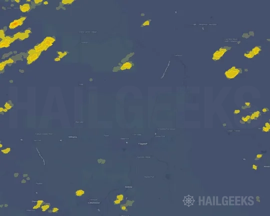 Hail map for Flagstaff, AZ on Sep 13, 2026