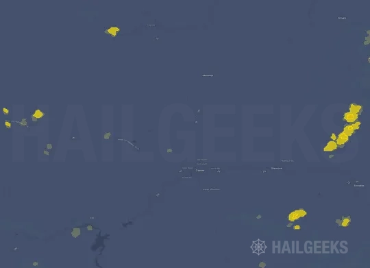 Hail map for Casper, WY on Sep 18, 2026