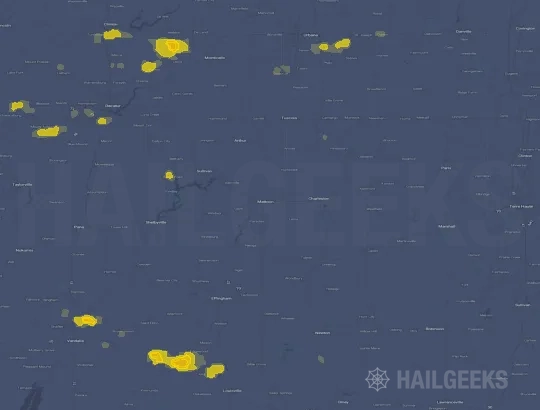 Hail map for Mattoon, IL on Sep 19, 2026