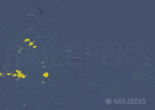 Hail map for Rapid City, SD on Sep 19, 2026