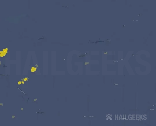 Hail map for Tucumcari, NM on Sep 19, 2026