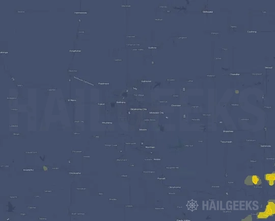 Hail map for Oklahoma City, OK on Sep 20, 2026