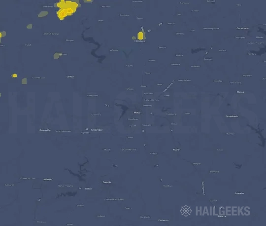 Hail map for Waco, TX on Sep 20, 2026