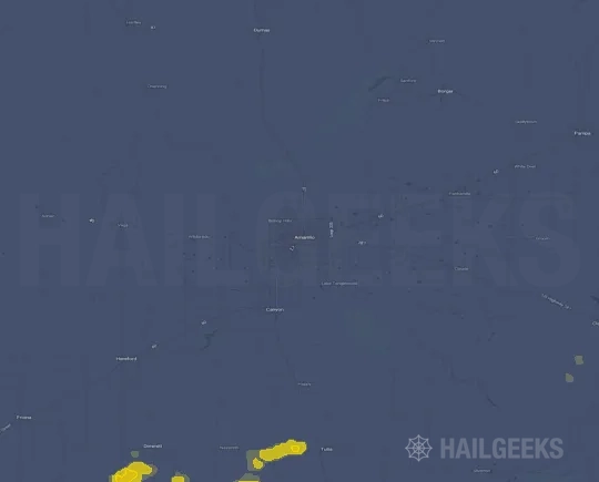 Hail map for Amarillo, TX on Sep 21, 2026