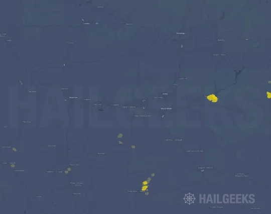 Hail map for Farmington, NM on Sep 22, 2026
