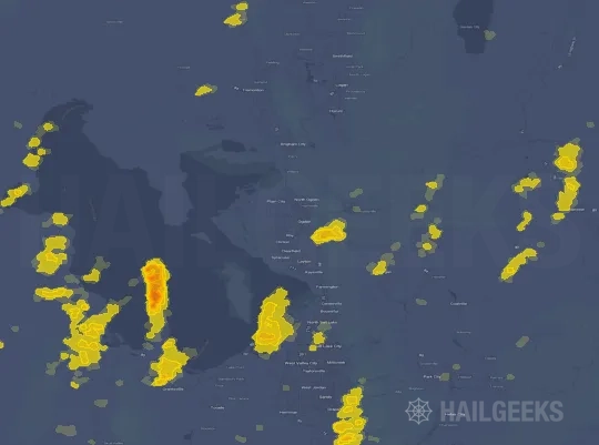 Hail map for Ogden, UT on Sep 22, 2026