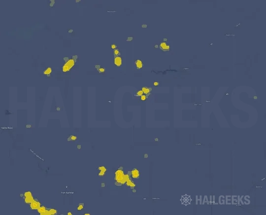 Hail map for Tucumcari, NM on Sep 22, 2026