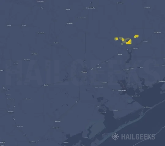 Hail map for Victoria, TX on Sep 22, 2026