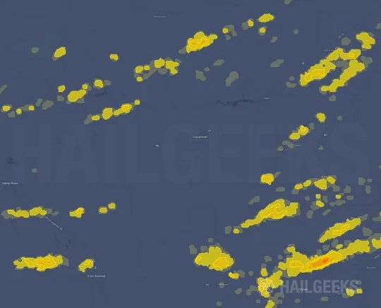 Hail map for Tucumcari, NM on Sep 25, 2026