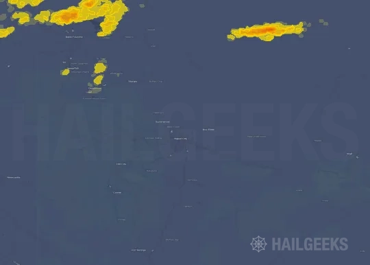 Hail map for Rapid City, SD on Sep 28, 2026