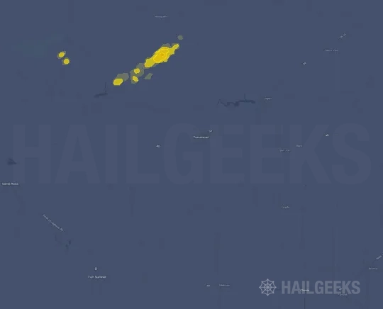 Hail map for Tucumcari, NM